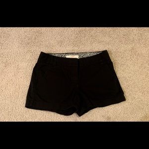 J Crew Black Chino Shorts Size 0